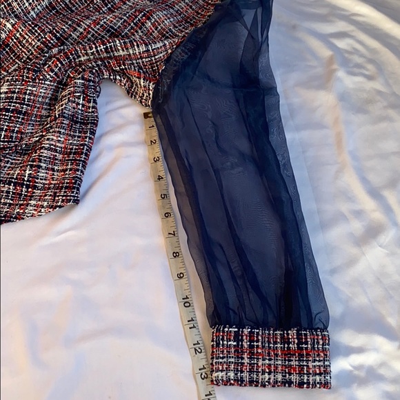 Zara Bloggers favorite organza and tweed top XS - Picture 13 of 13